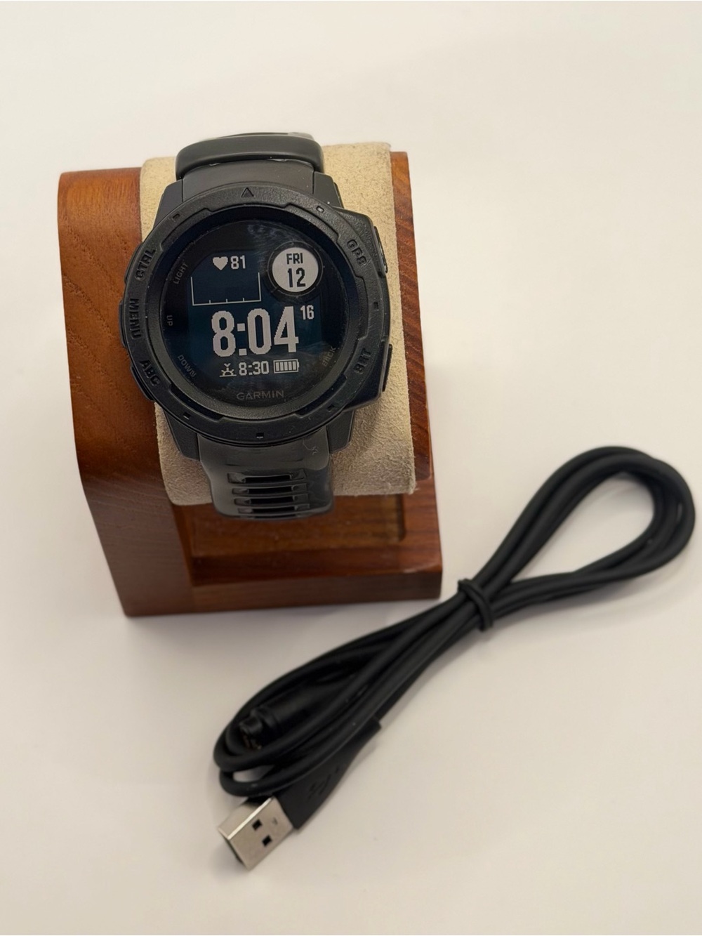 Garmin Instinct Rugged, Very Good, Tested, Charger Included, Fitness Tracker